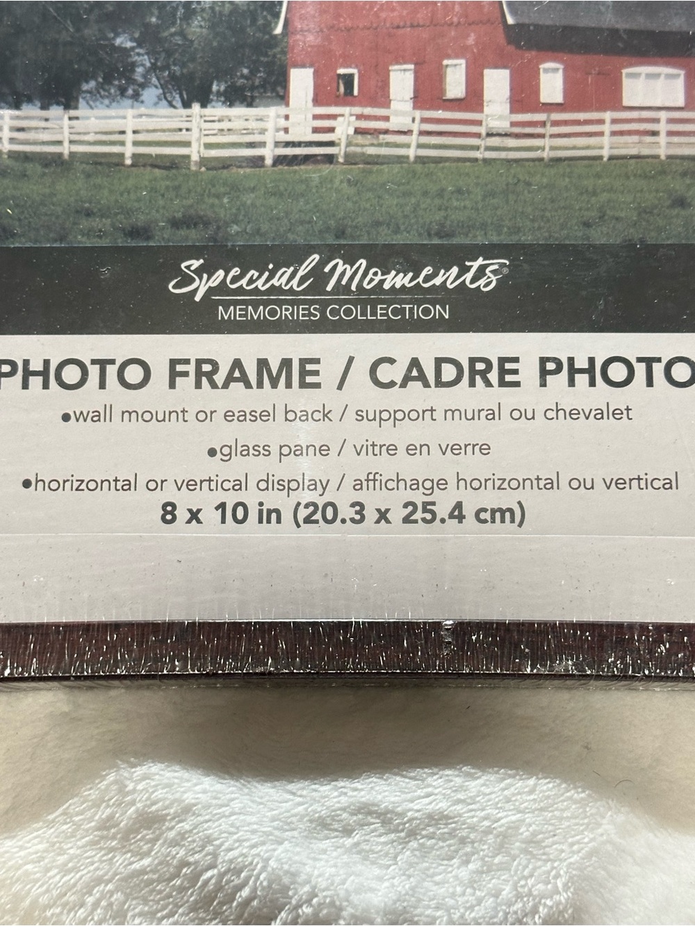 Cherry Brown Wood Photo Frame with White Mat 8x10 - Picture 3 of 5